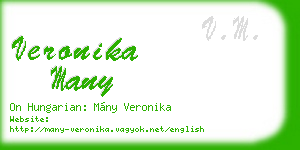veronika many business card