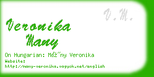 veronika many business card